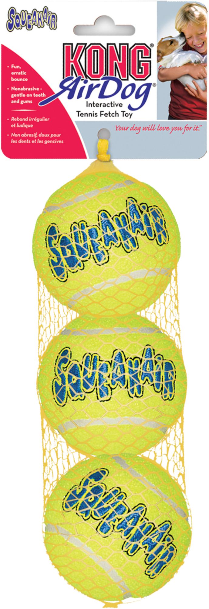 Kong® Jouet Air Dog Jaune Balle de tennis - M