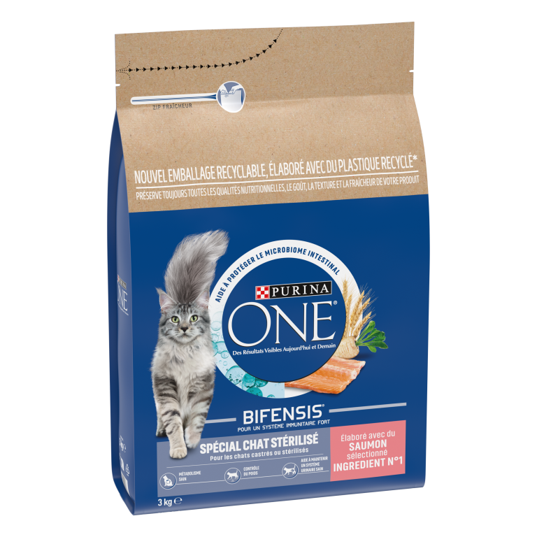 PURINA ONE CHAT STERILISE SAUMON - 3 KG