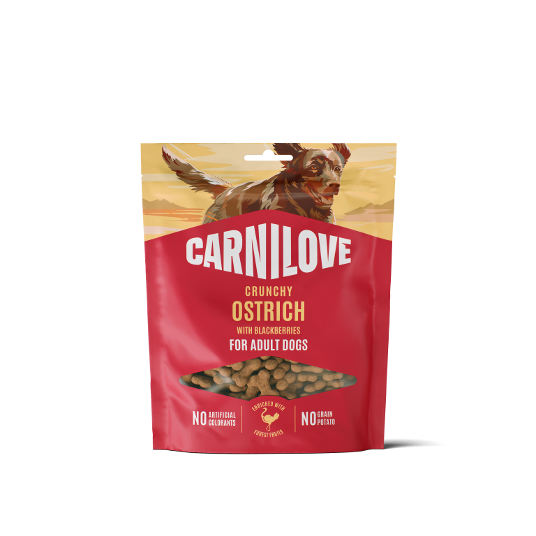 FRIANDISE CARNILOVE CRUNCHY CHIEN ADULTE - AUTRUCHE - 200G