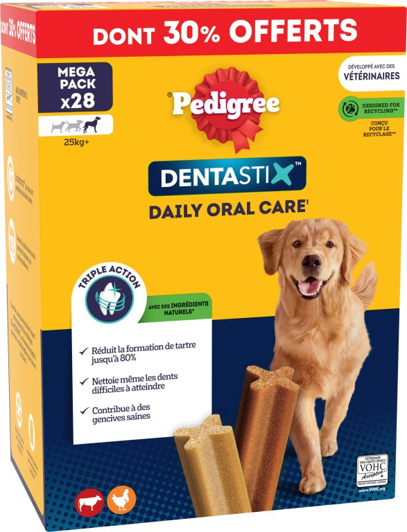  PEDIGREE DENTASTIX POUR GRAND CHIEN 28 STICKS