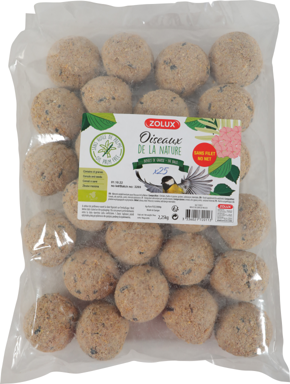 ZOLUX BOULES DE GRAISSE SANS FILET X25