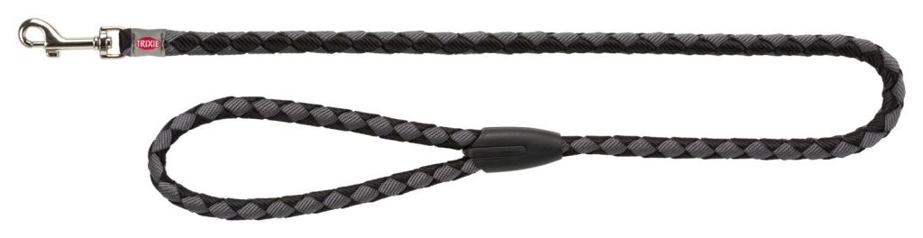 Cavo laisse, S–M: 1,00 m/ø 12 mm, noir/gris graphite