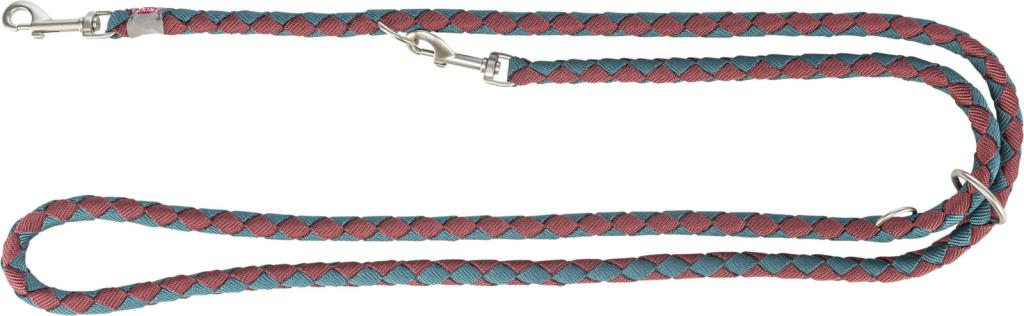 Cavo laisse réglable, L–XL: 2,00 m/ø 18 mm, sangria/pétrole
