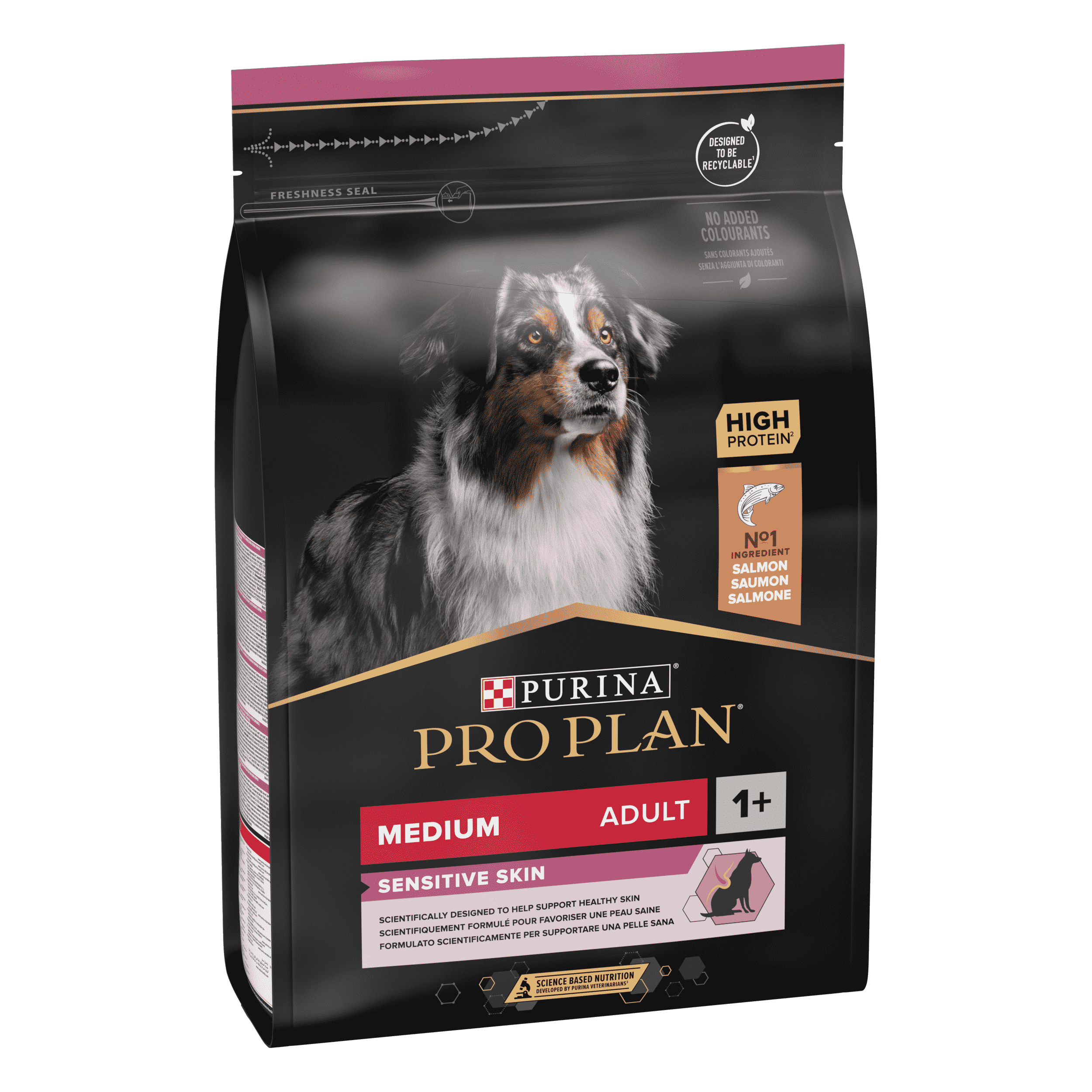 PRO PLAN Chien Medium Adult Sensitive Skin Saumon 3KG