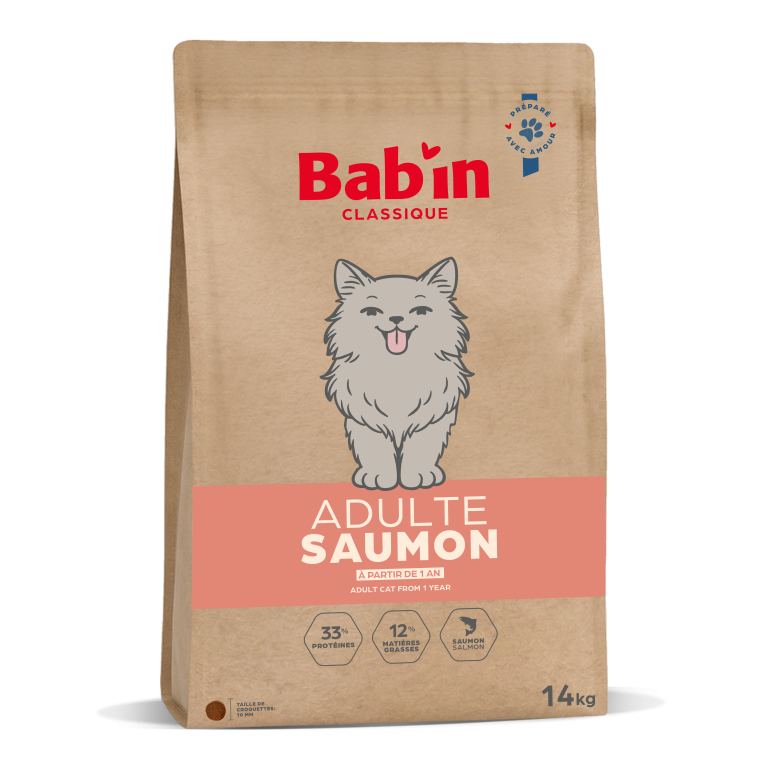 BAB'IN NEW CLASSIQUE ADULTE SAUMON - 14KG