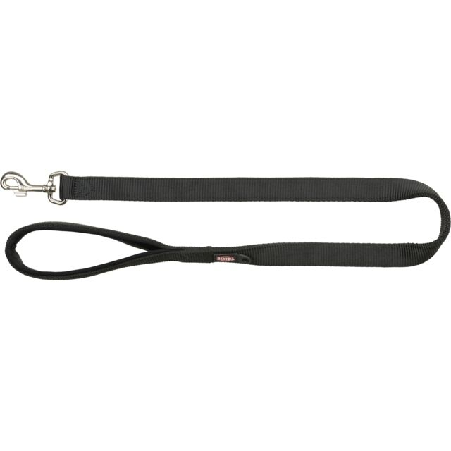 Premium laisse, L–XL: 1,00 m/25 mm, noir