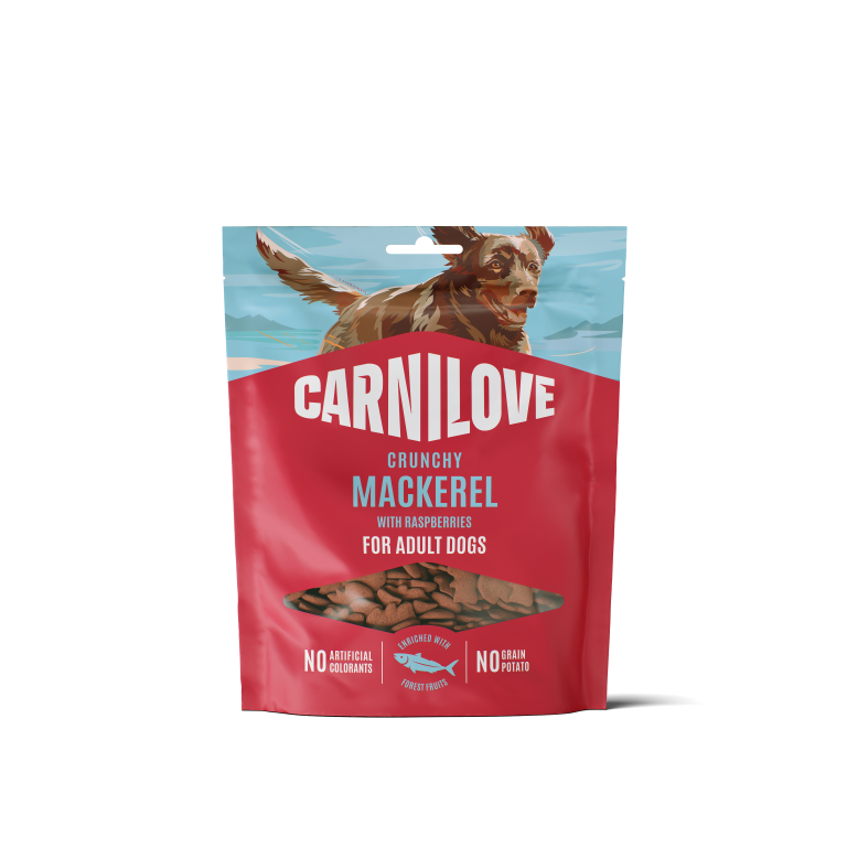 FRIANDISE CARNILOVE SNACK CRUNCHY CHIEN ADULTE - MAQUEREAU - 200G
