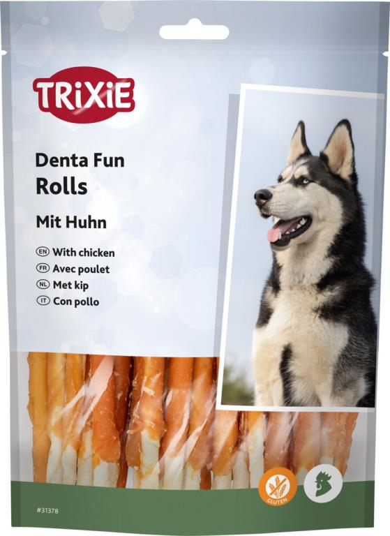 Denta Fun Rolls au poulet, 12 cm, 30 Pcs/240 g