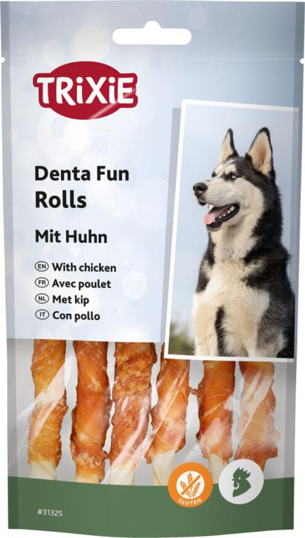 Denta Fun Rolls au poulet, 12 cm, 6 Pcs/70 g