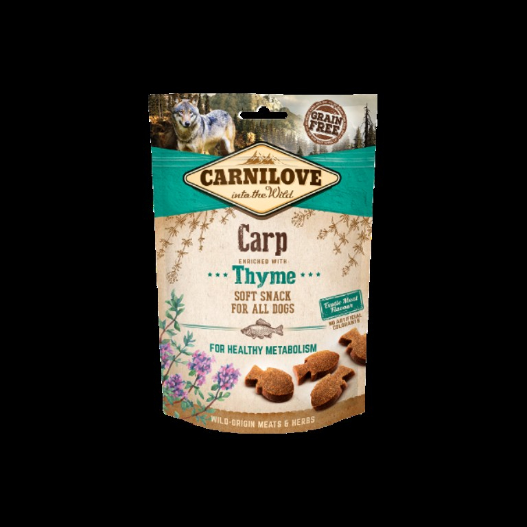 FRIANDISES CARNILOVE SEMI HUMIDE CARPE ET THYM - 200GR