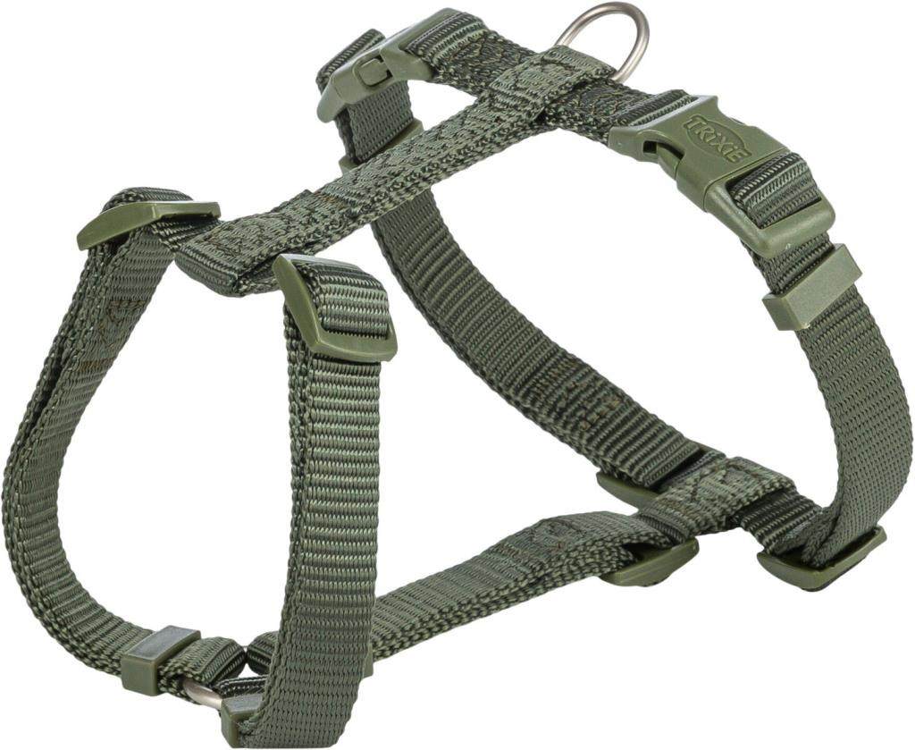 Premium harnais H, M–L: 52–75 cm/20 mm, vert olive