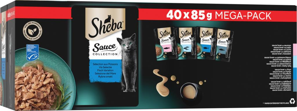 SHEBA POCHONS POISSONS EN SAUCE 40X85GR 
