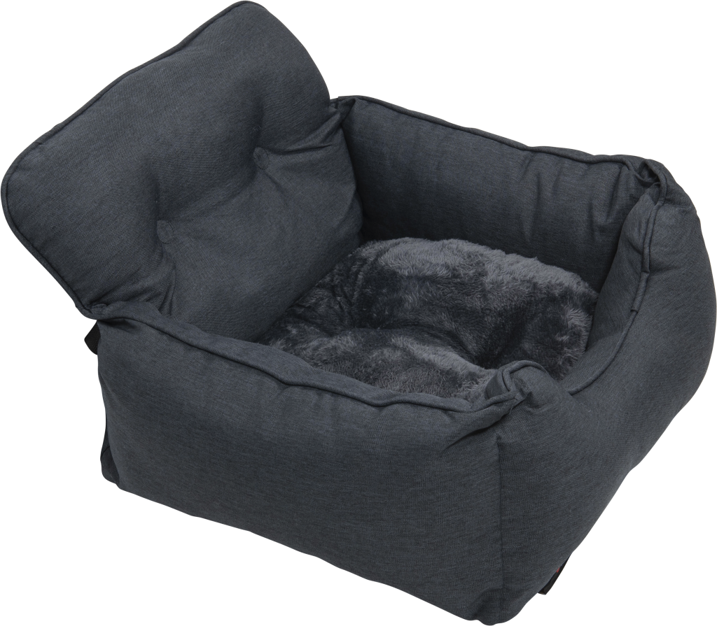 JACK & VANILLA BIZOU SIÈGE DE VOITURE GRIS FONCÉ 53X50X35CM