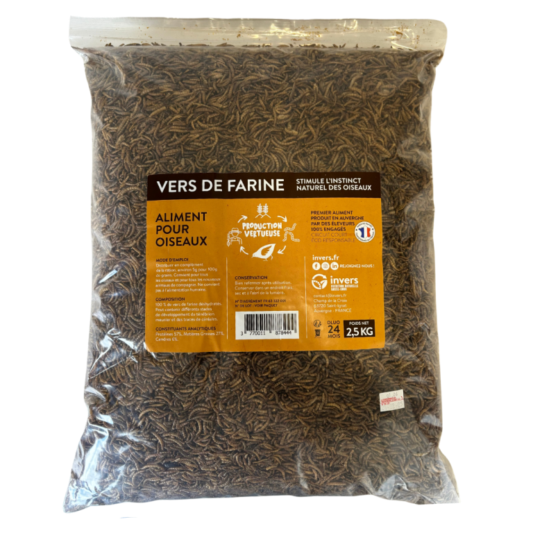 VERS DE FARINE DESHYDRATES 2.5KG 
