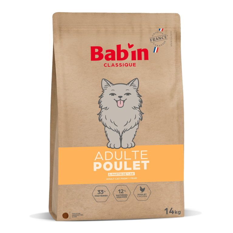 BAB'IN NEW CLASSIQUE CHAT ADULTE POULET - 14KG