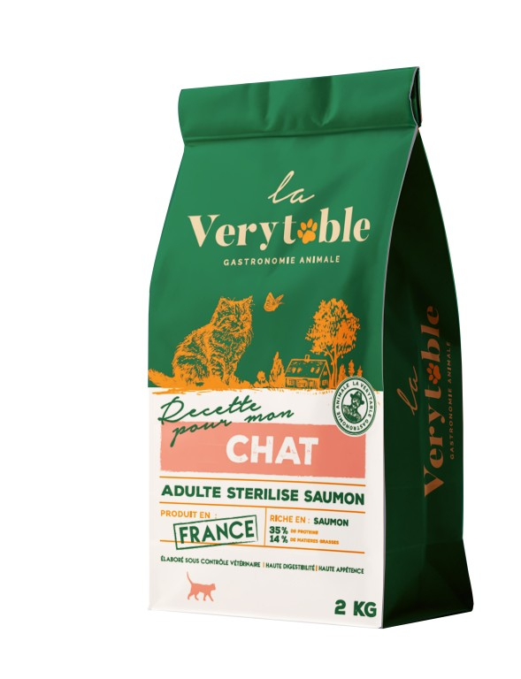 VERYTABLE CROQUETTES POUR CHAT ADULTE STERILISE SAUMON - 2kg