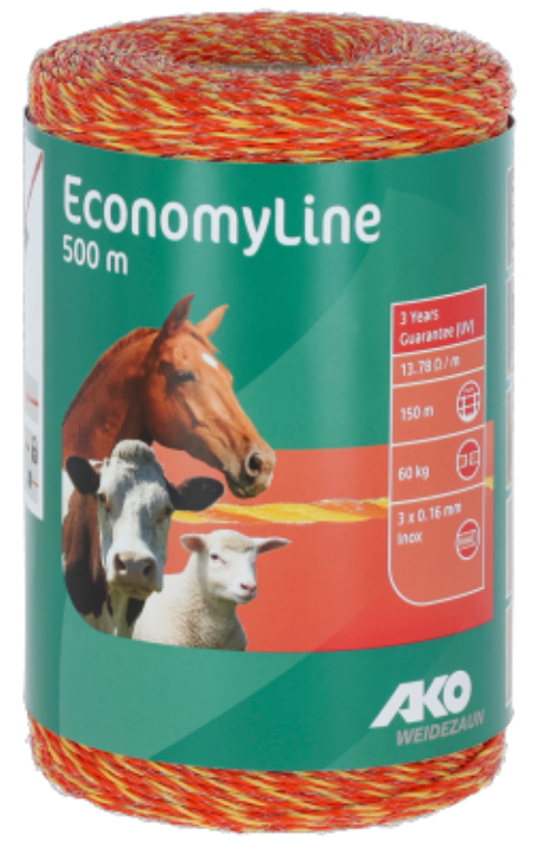 Fil EconomyLine 500m jaune/orange, 3x0,16mm