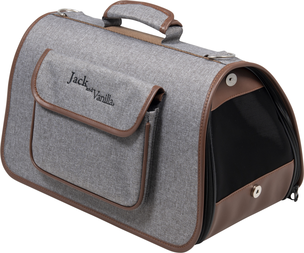 JACK & VANILLA BIZOU TRANSPORTEUR GRIS/BRUN 43X25X25CM