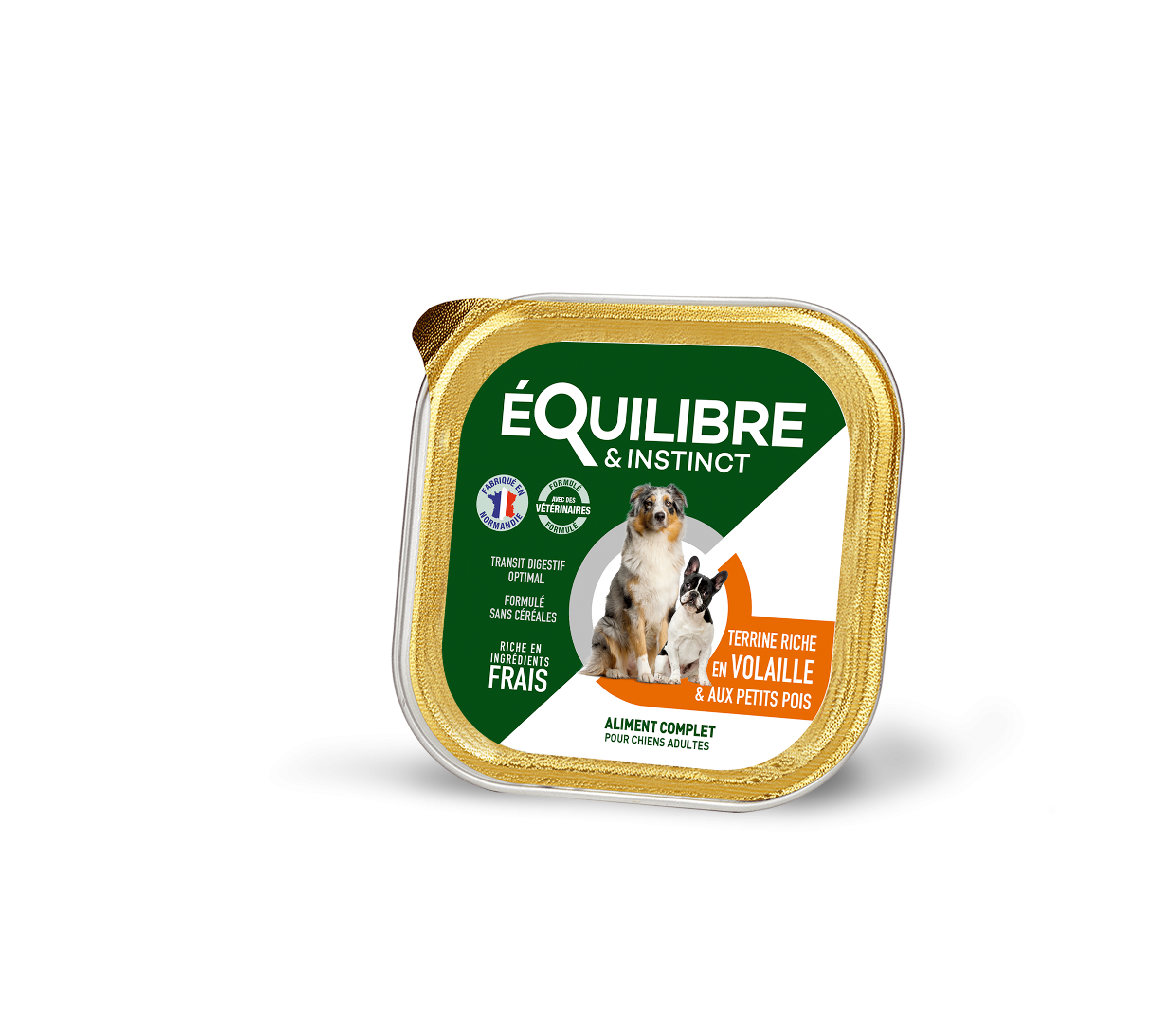 PÂTÉE RICHE EN VOLAILLE ET AUX PETITS POIS POUR CHIEN ADULTE - 300 G
