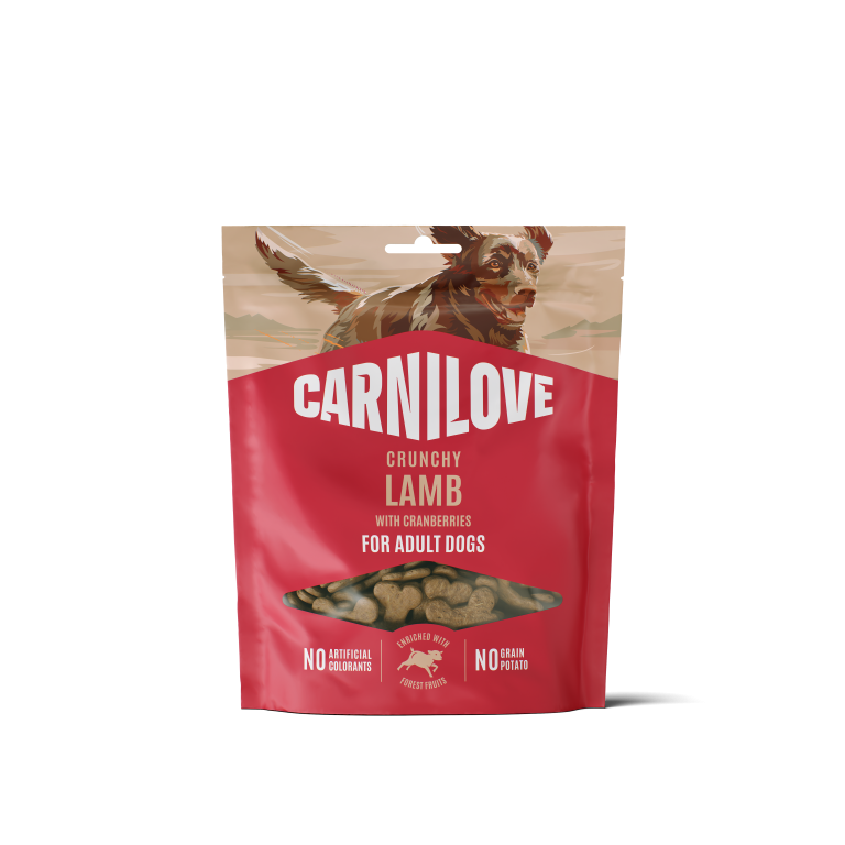 FRIANDISE CARNILOVE CRUNCHY CHIEN ADULTE - AGNEAU - 200G