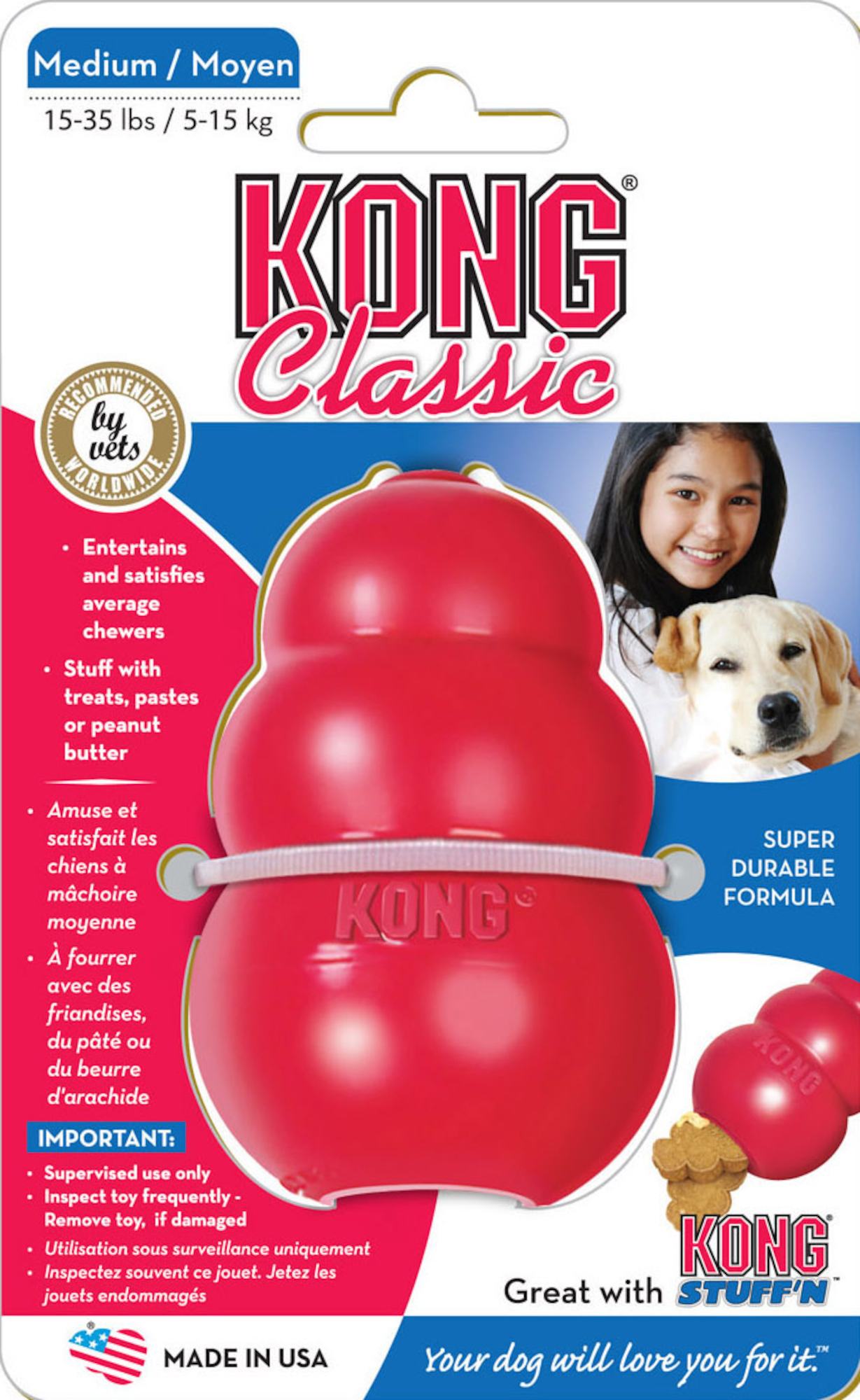 Kong® Jouet Classic Rouge Wobbler - Medium